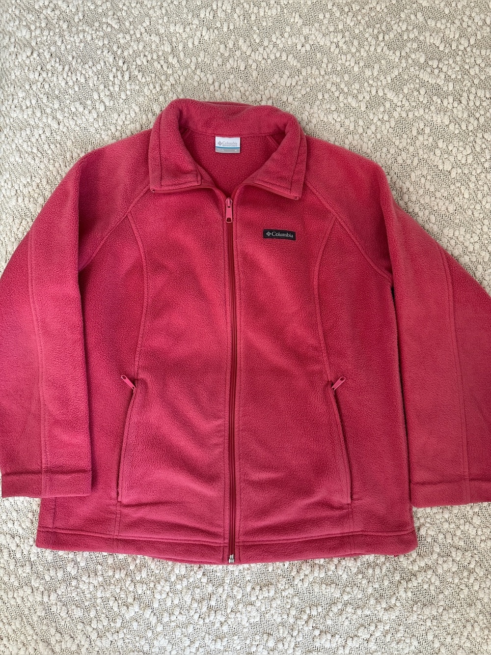 Columbia Womens XL Sawyer Rapids Full Zip Fleece Jacket Pink Outerwear